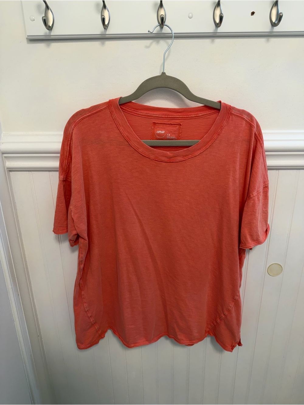 aerie Coral Short-Sleeve Crewneck Tee